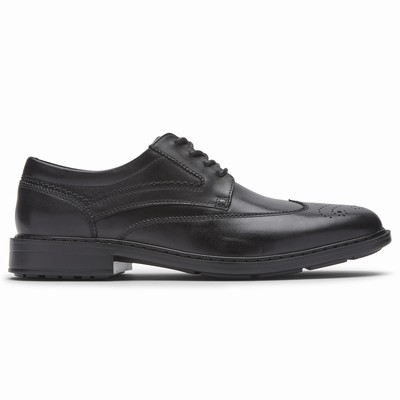 Sapatos Oxfords Rockport Tanner Wingtip Homem Pretas PT-21740